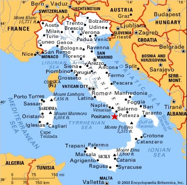map of italy. Italy